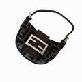 Fendi Brown Monogram Mini Croissant Bag
