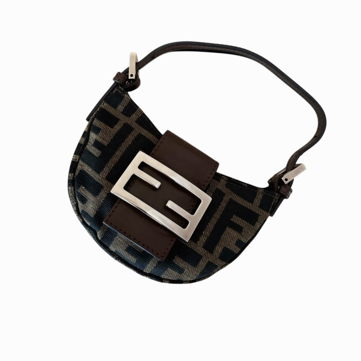 Fendi Brown Monogram Mini Croissant Bag
