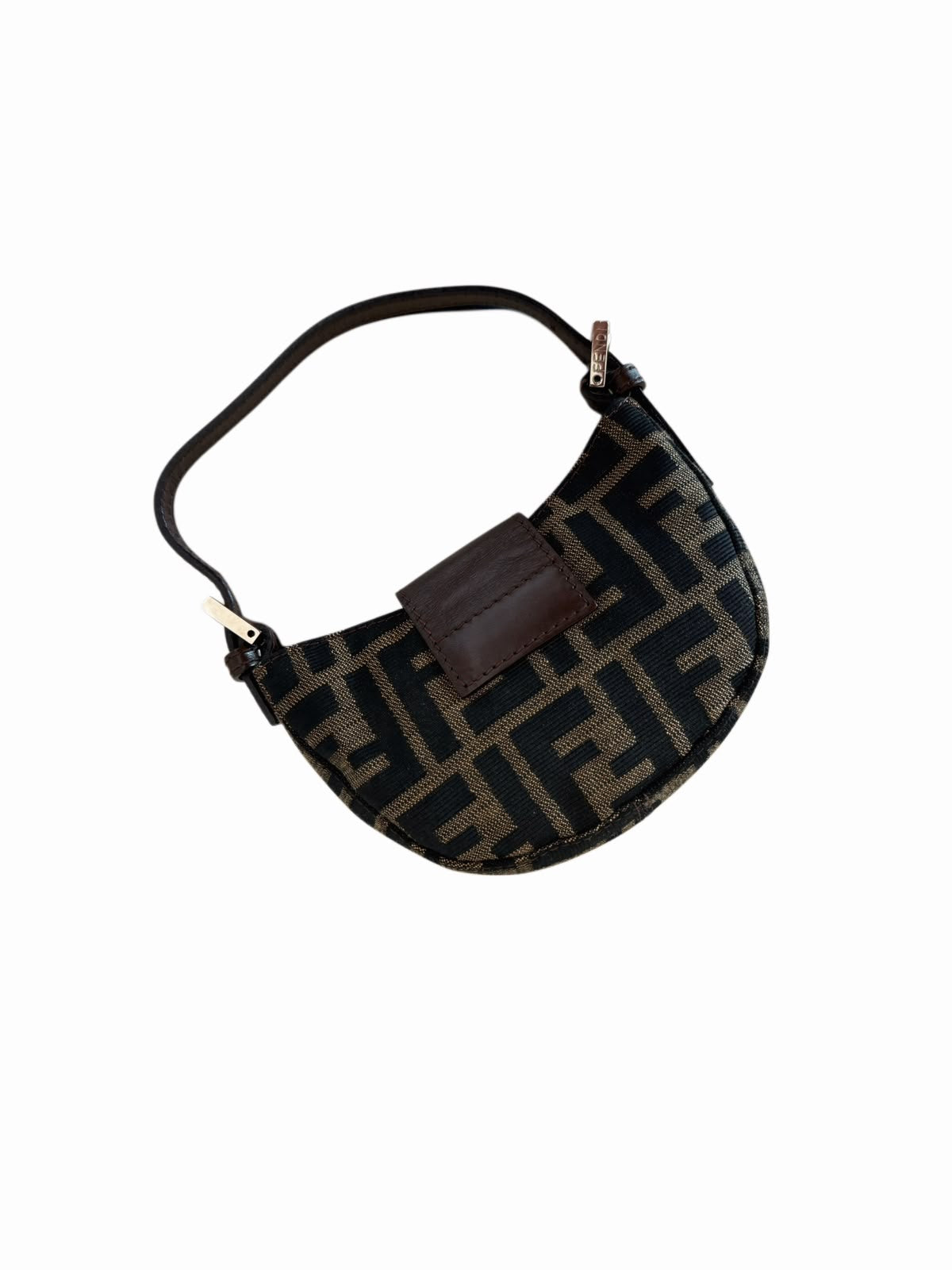 Fendi Brown Monogram Mini Croissant Bag