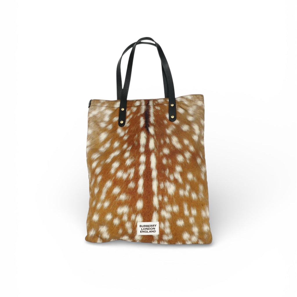 Burberry Nylon Deer Print Tote