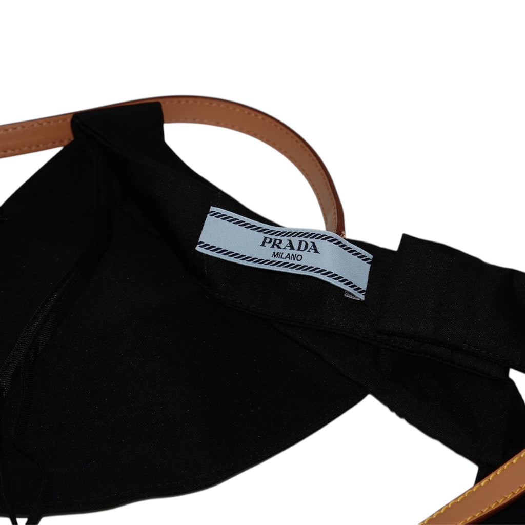 Prada Re-Nylon Triangle Bralette with Saffiano Leather Trim