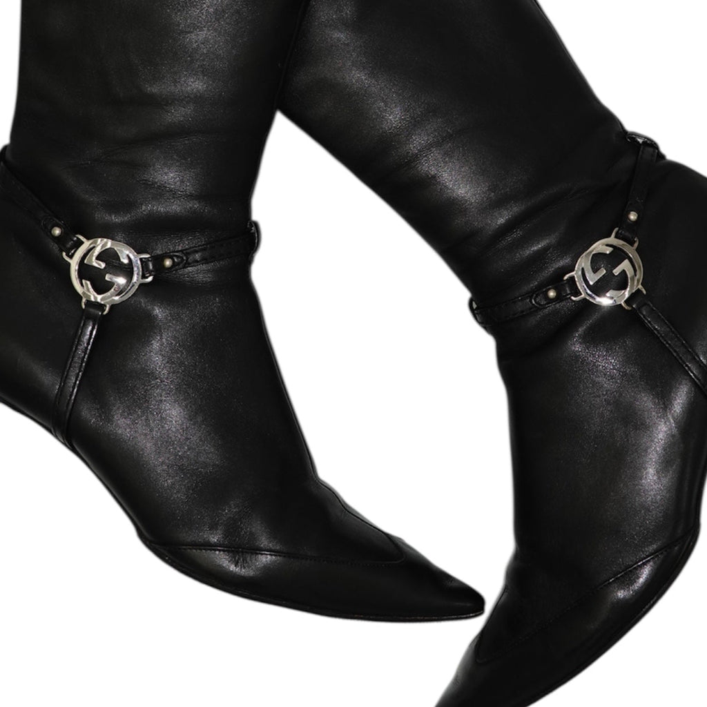 Gucci Black Leather Boots - Tom Ford Era