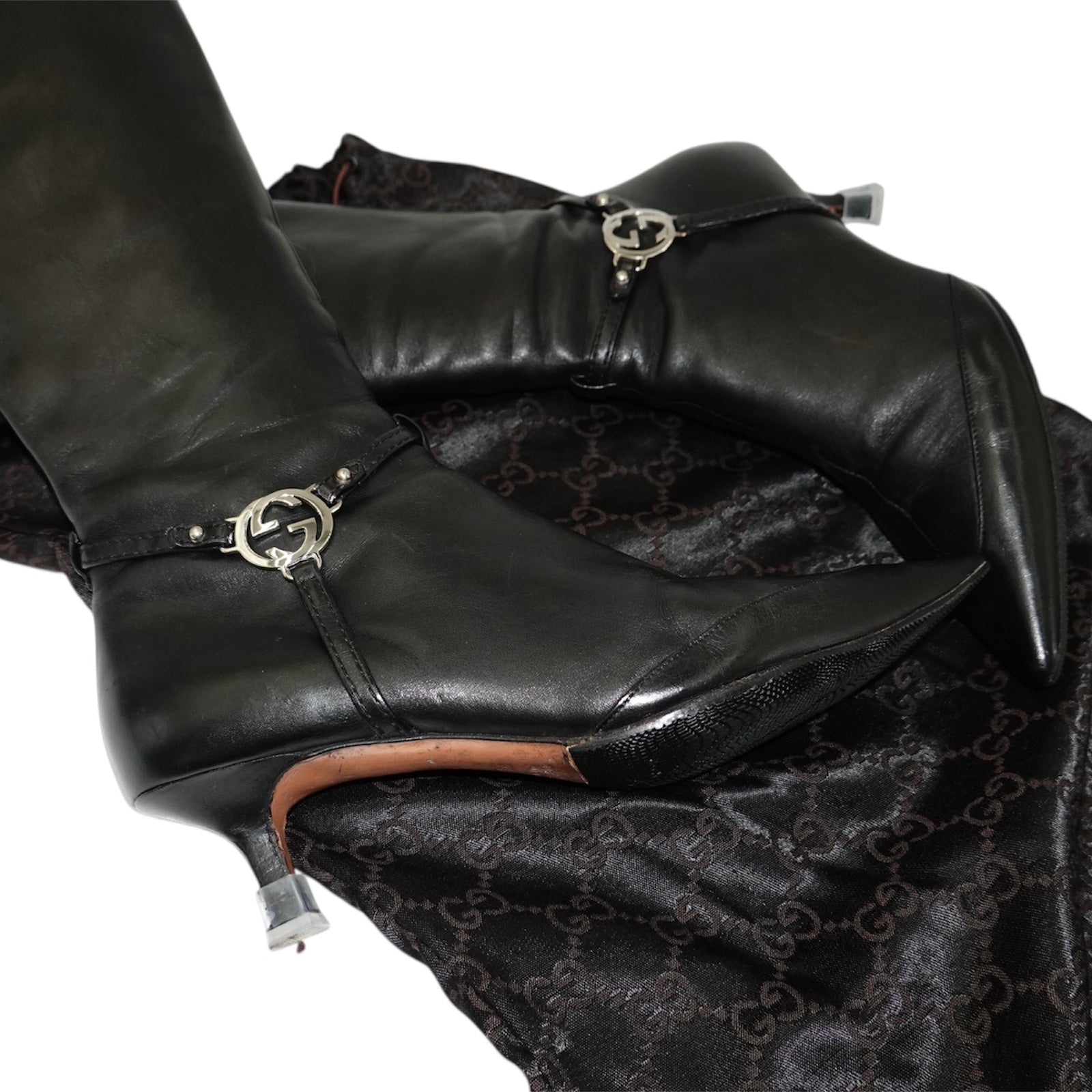 Gucci Black Leather Boots - Tom Ford Era