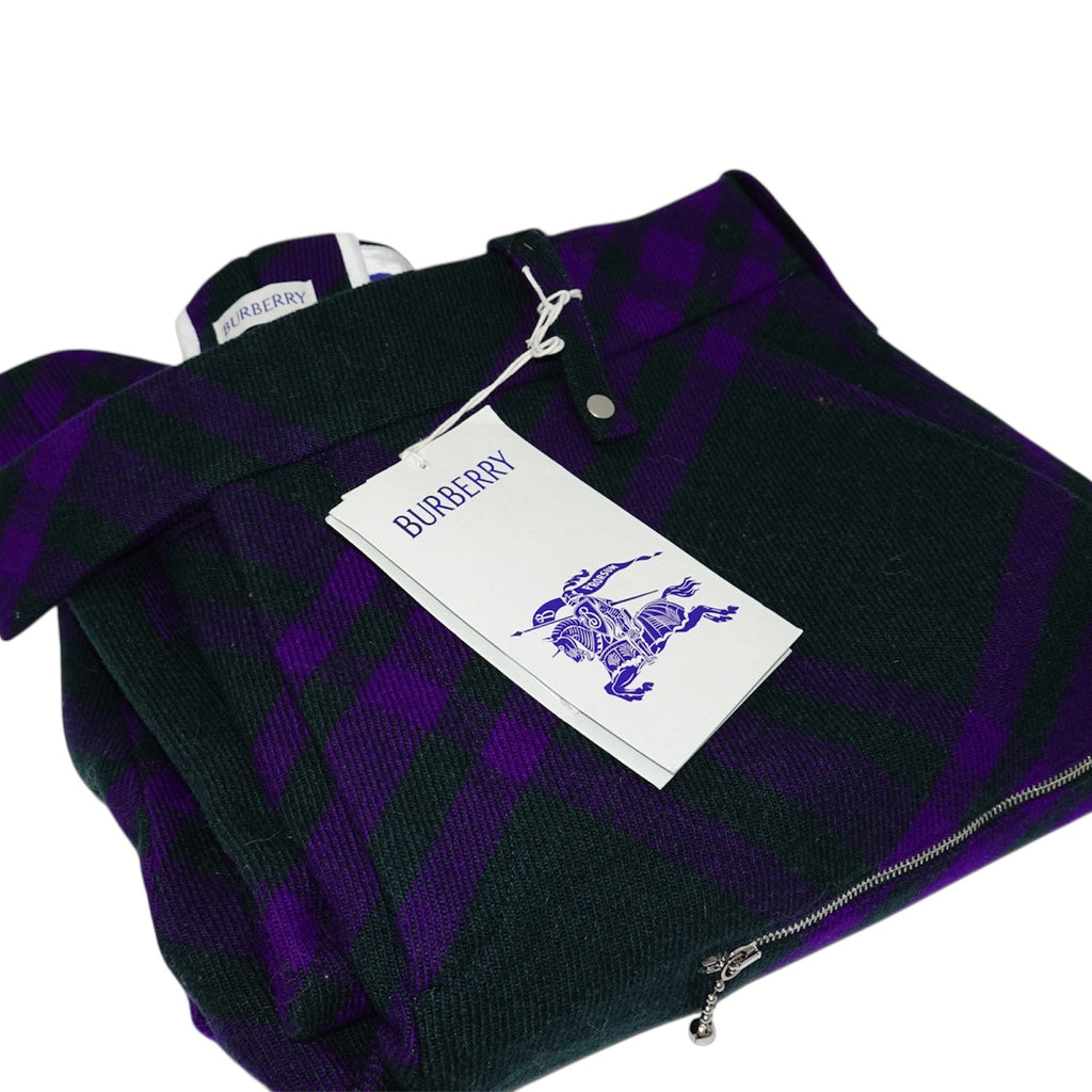 Burberry Check-Pattern Wool Trousers