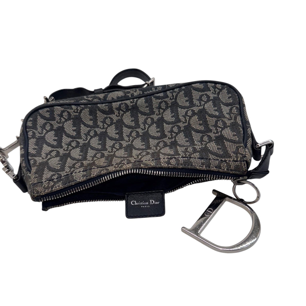 Dior Monogram Baguette Shoulder Bag with Spellout Strap