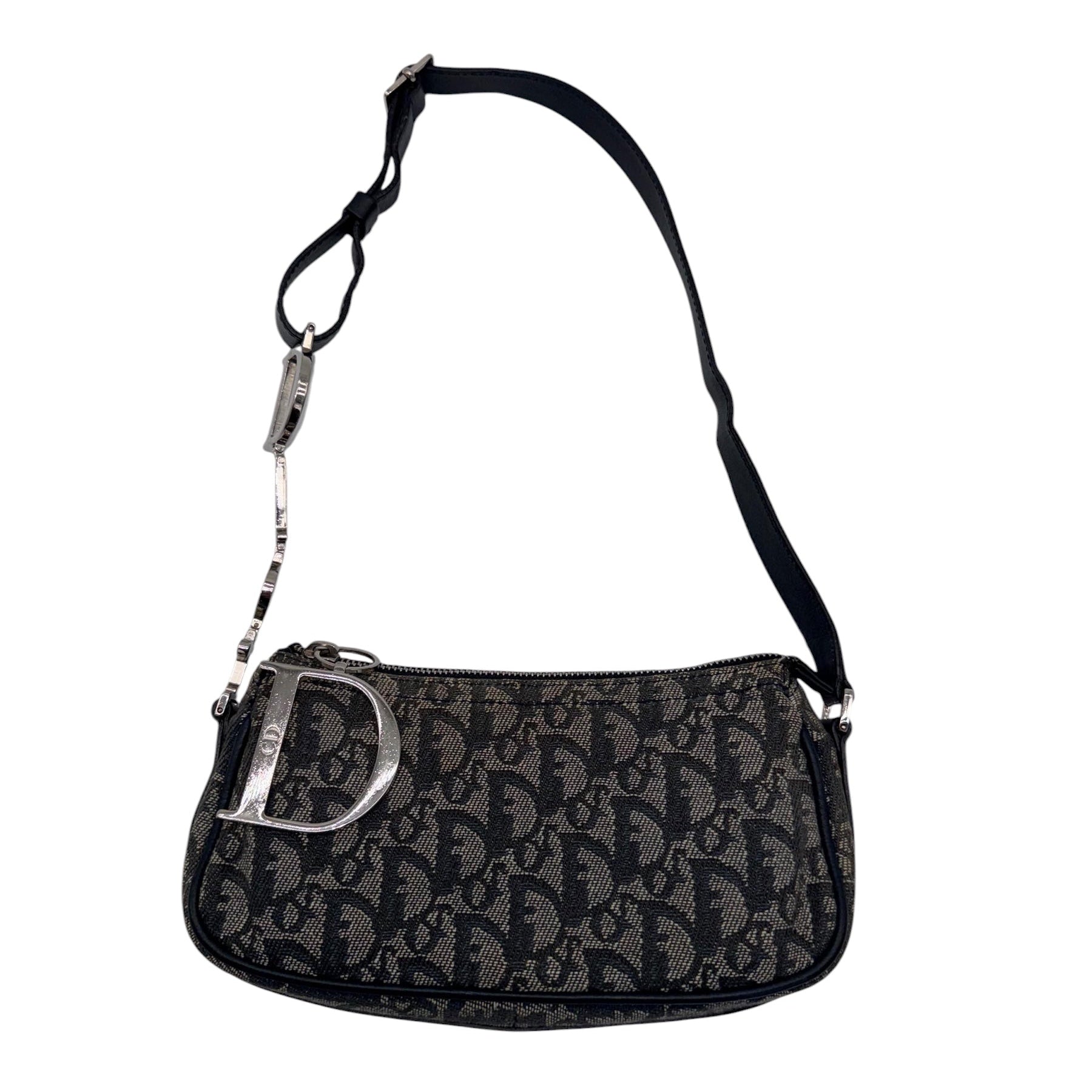 Dior Monogram Baguette Shoulder Bag with Spellout Strap