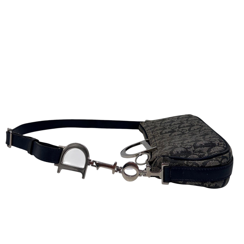 Dior Monogram Baguette Shoulder Bag with Spellout Strap