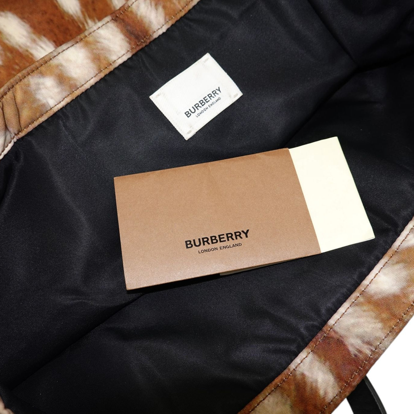 Burberry Nylon Deer Print Tote