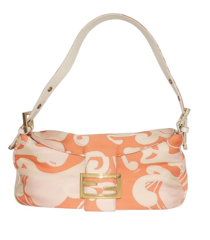Rare Fendi Baguette Silk Handbag