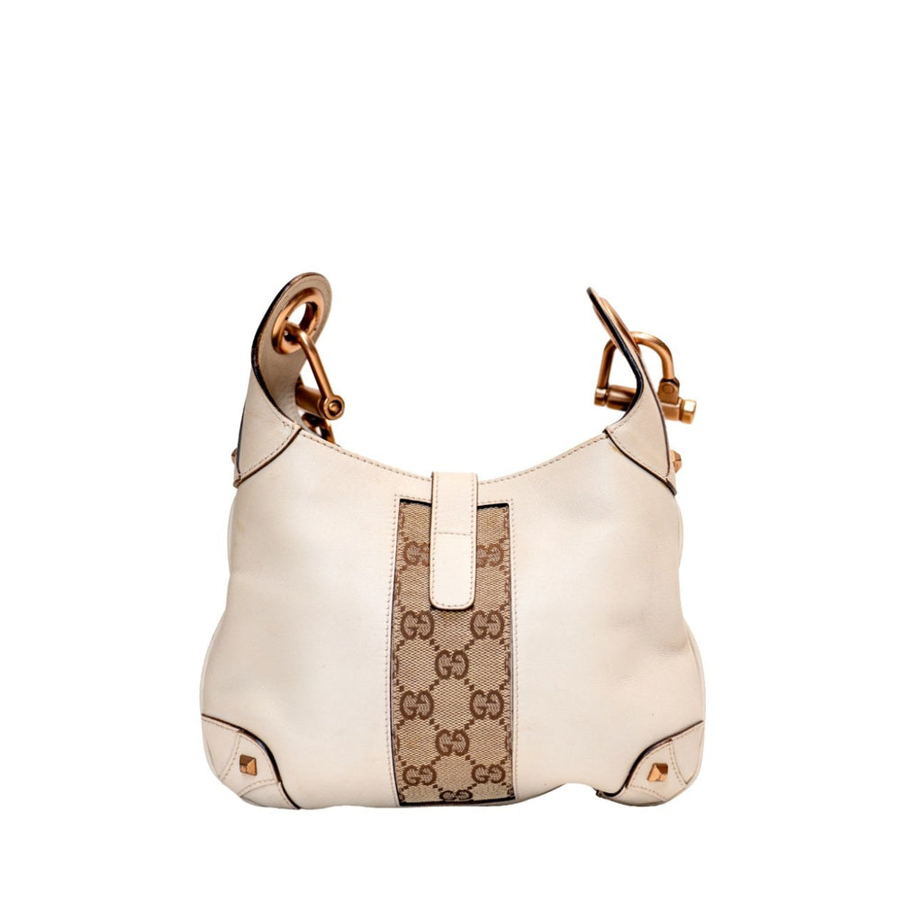 Gucci Mini Piston Lock Jackie O Hobo Bag - back and gold-tone hardware