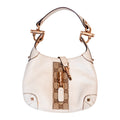 Gucci Mini Piston Lock Jackie O Hobo Bag in cream leather - front